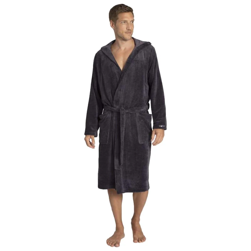 Taubert Eric langer Kapuzen-Bademantel 120 cm Schwarz