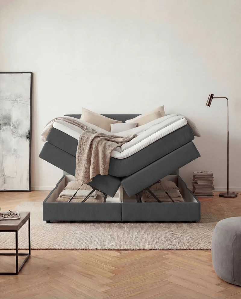 Boxspringbett Mono mit Bettkasten