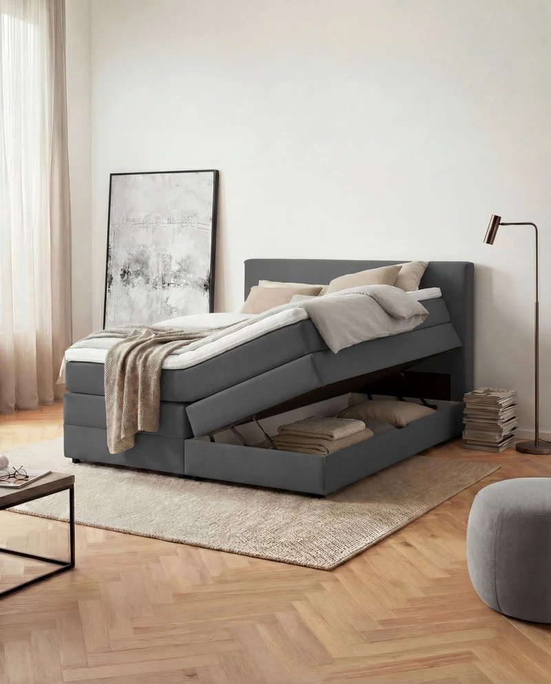 Boxspringbett Mono mit Bettkasten