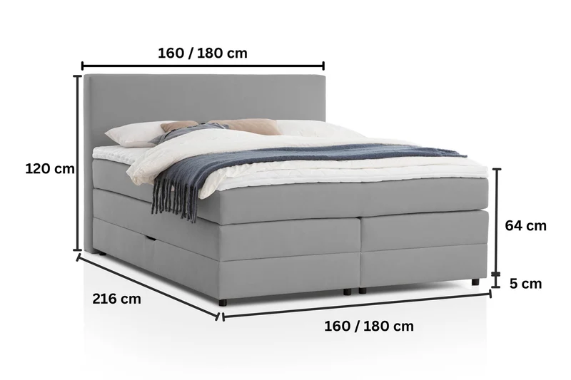 Boxspringbett Mono mit Bettkasten