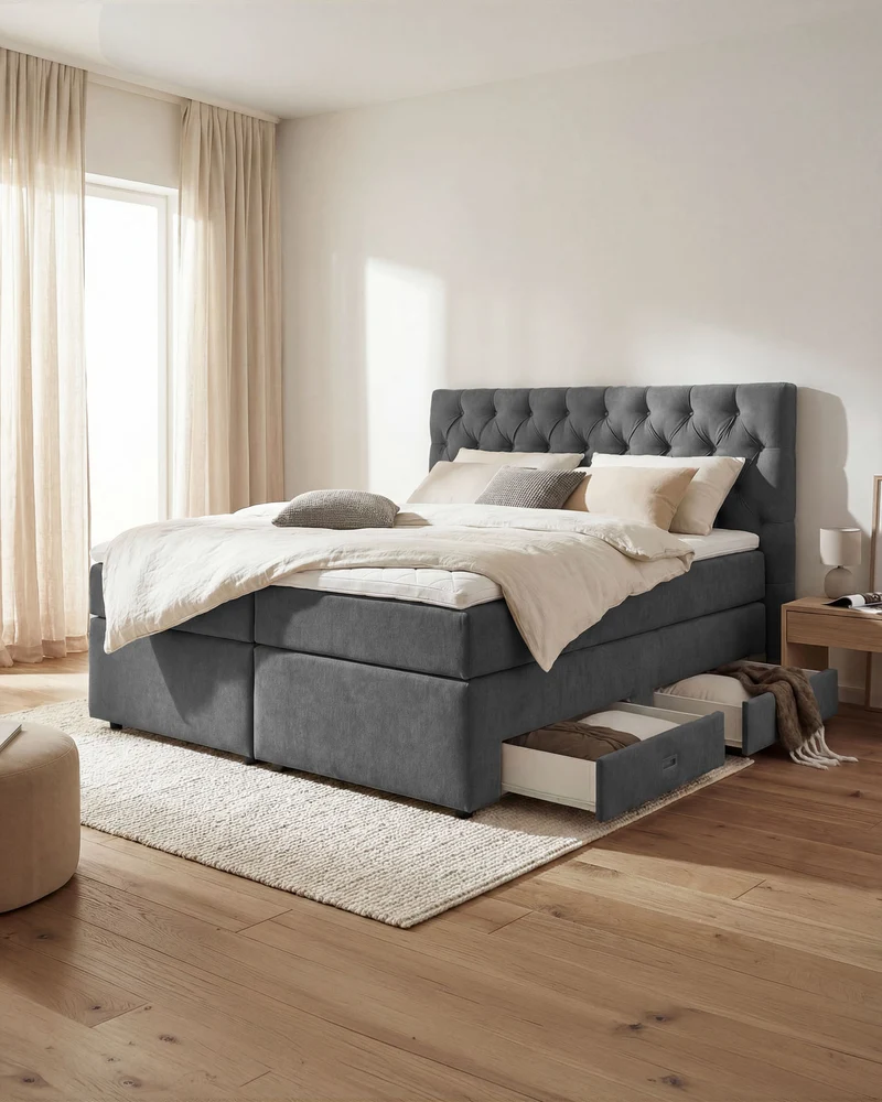 Boxspringbett Nora mit Stauraum