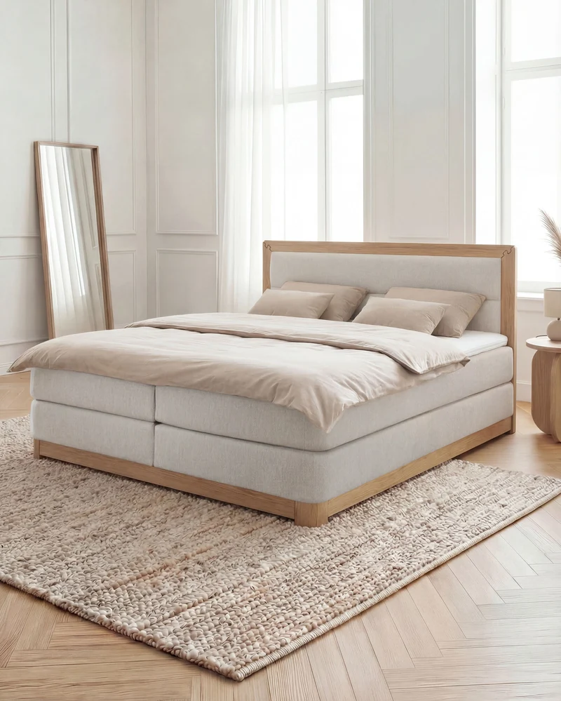 Boxspringbett Bali mit Eiche