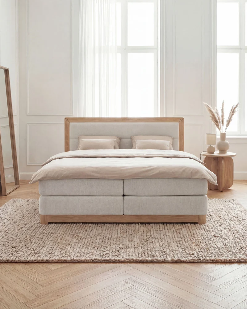 Boxspringbett Bali mit Eiche