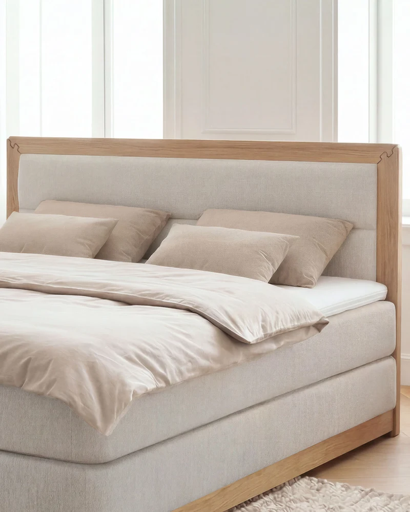 Boxspringbett Bali mit Eiche