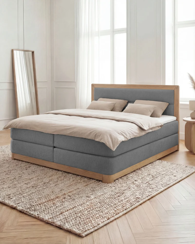 Boxspringbett Bali mit Eiche