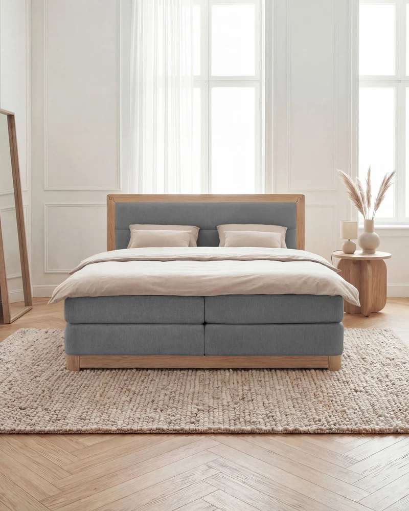 Boxspringbett Bali mit Eiche