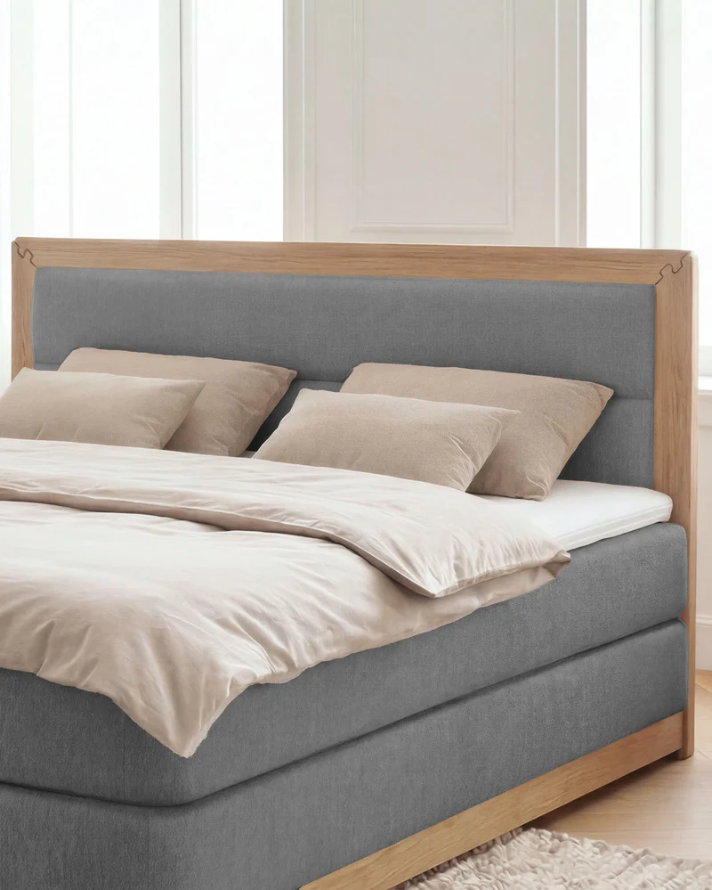 Boxspringbett Bali mit Eiche