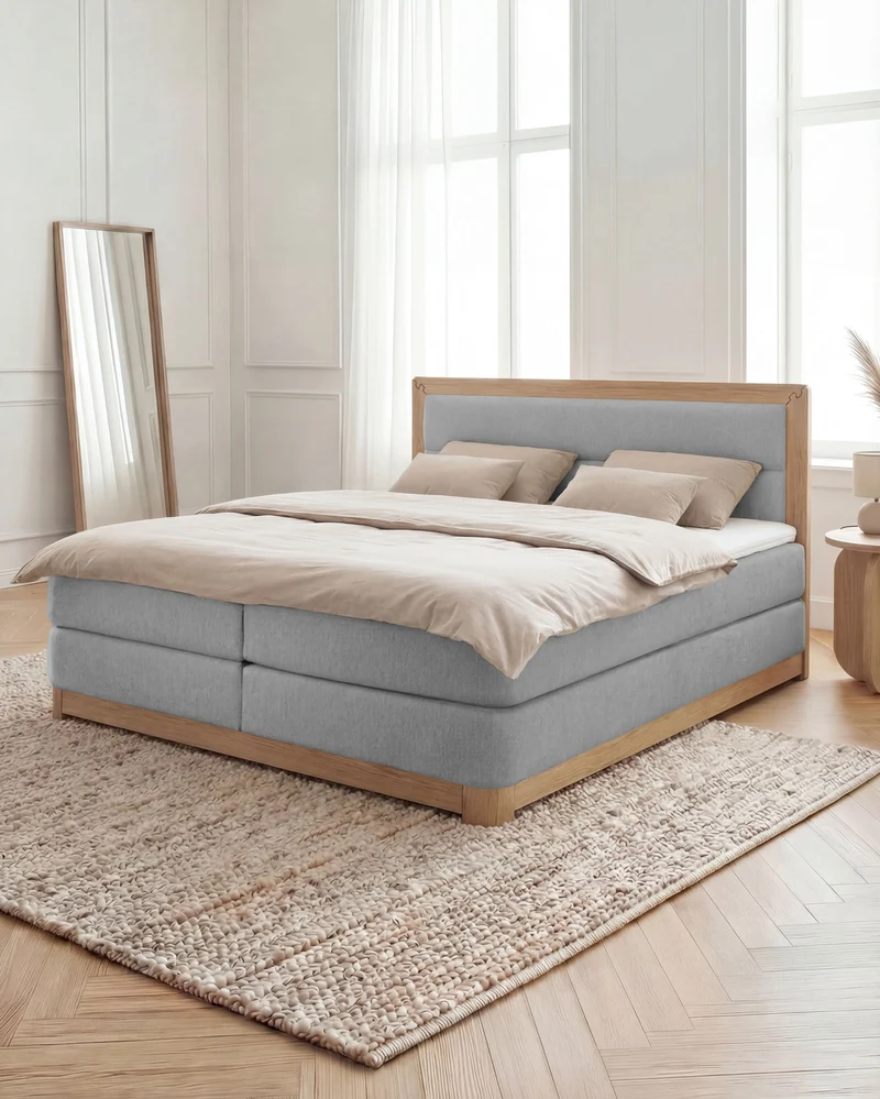 Boxspringbett Bali mit Eiche