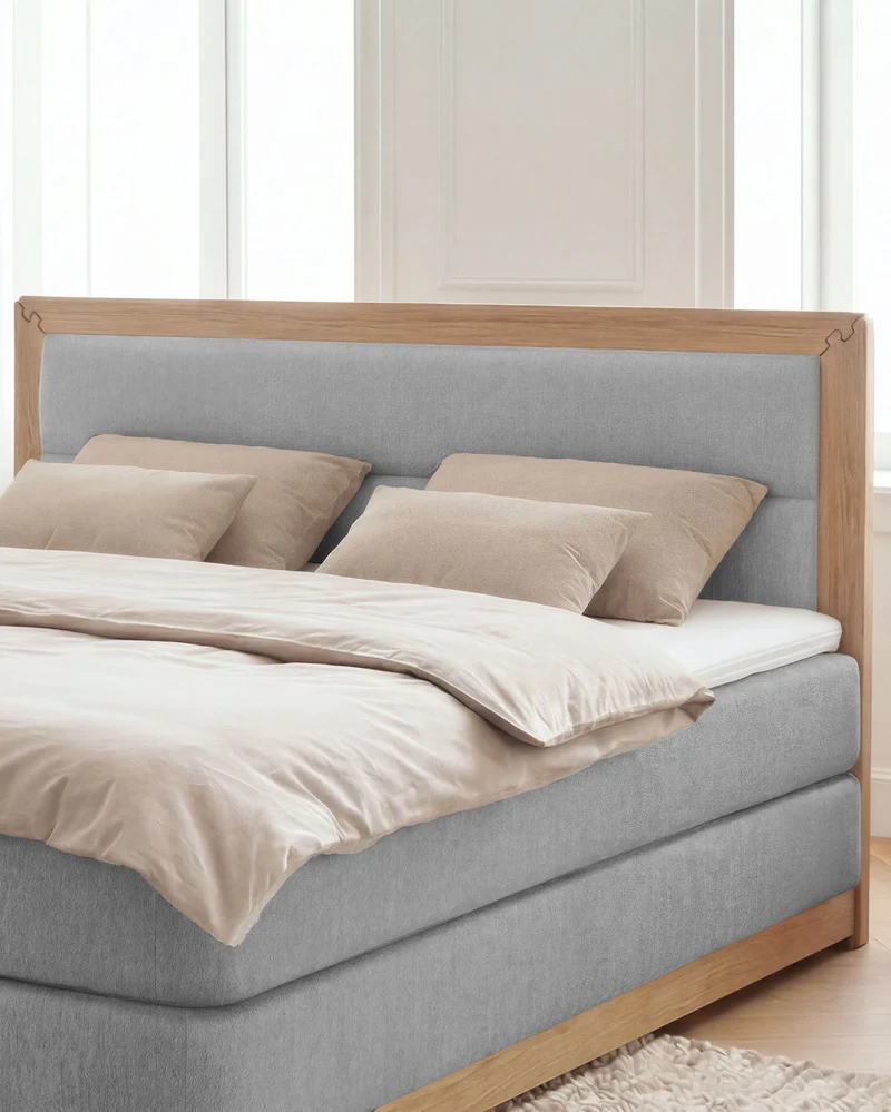 Boxspringbett Bali mit Eiche
