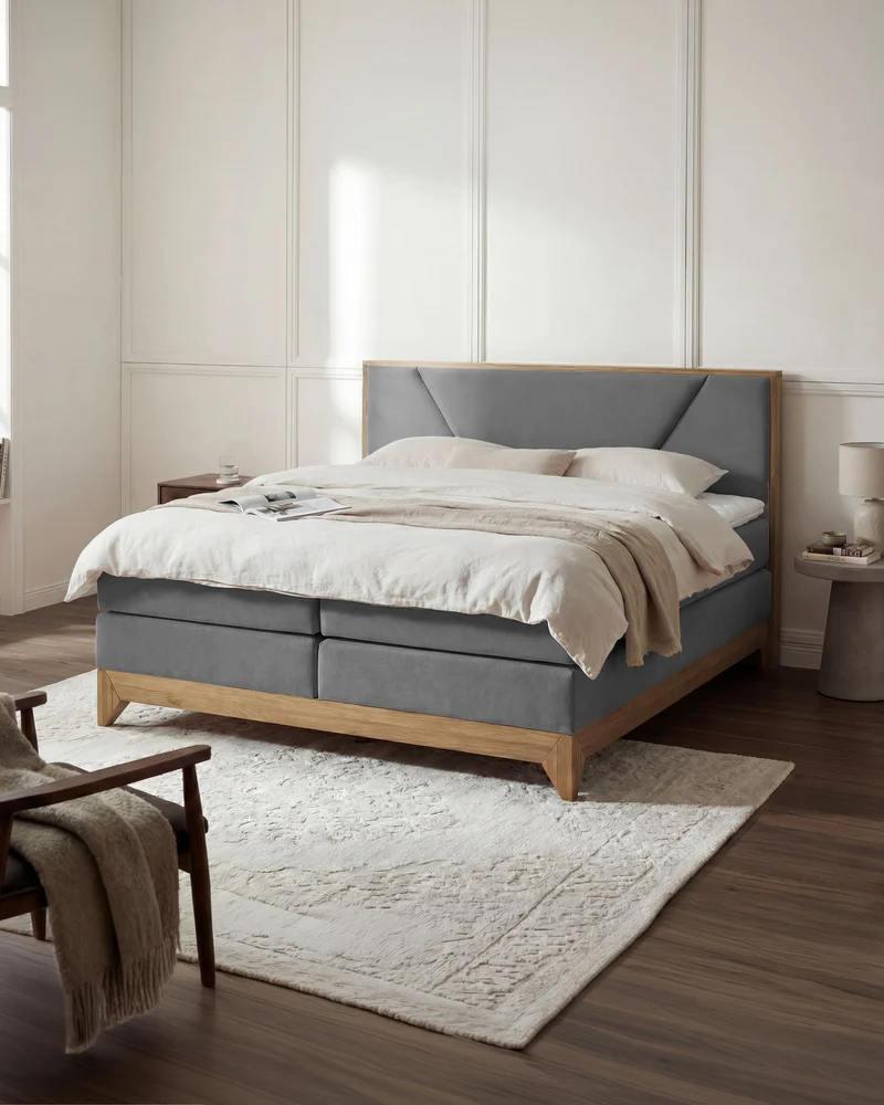 Boxspringbett Vela mit Eiche