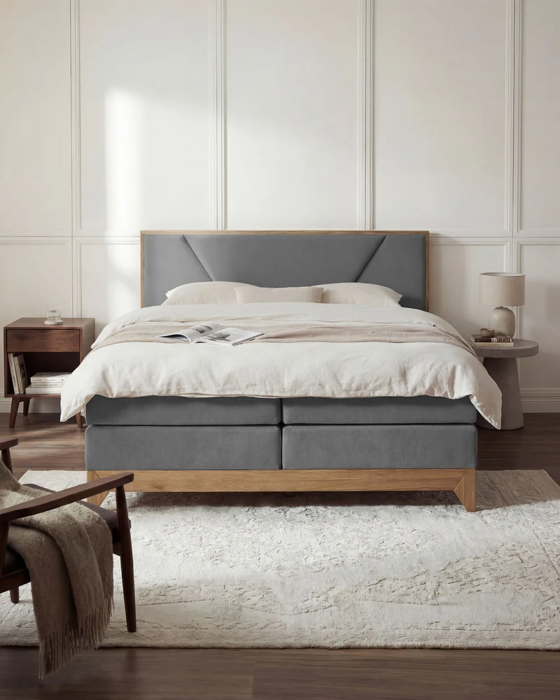 Boxspringbett Vela mit Eiche