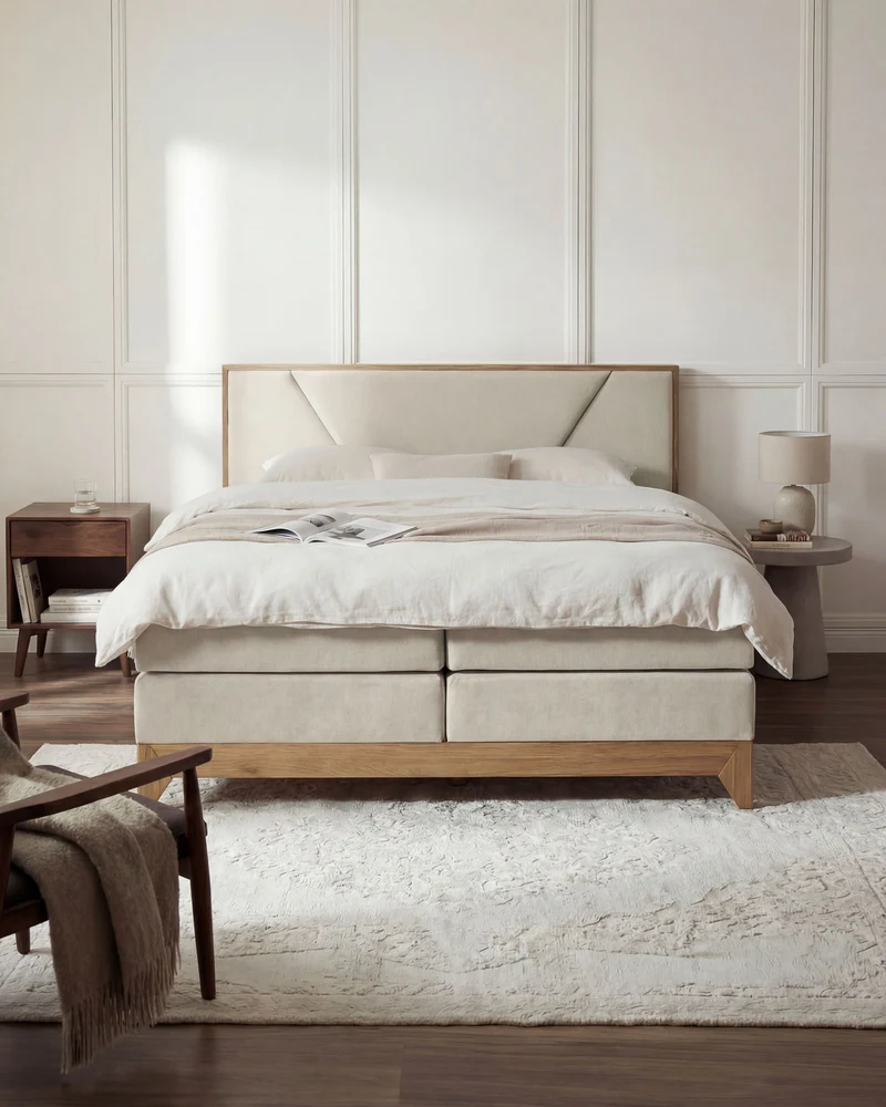 Boxspringbett Vela mit Eiche
