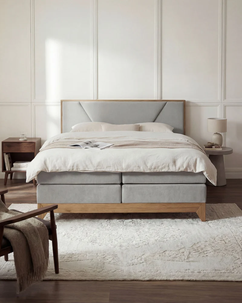 Boxspringbett Vela mit Eiche