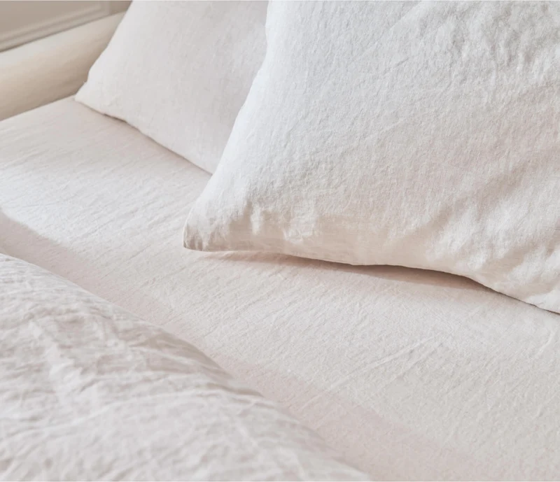 Drap housse en lin lavé