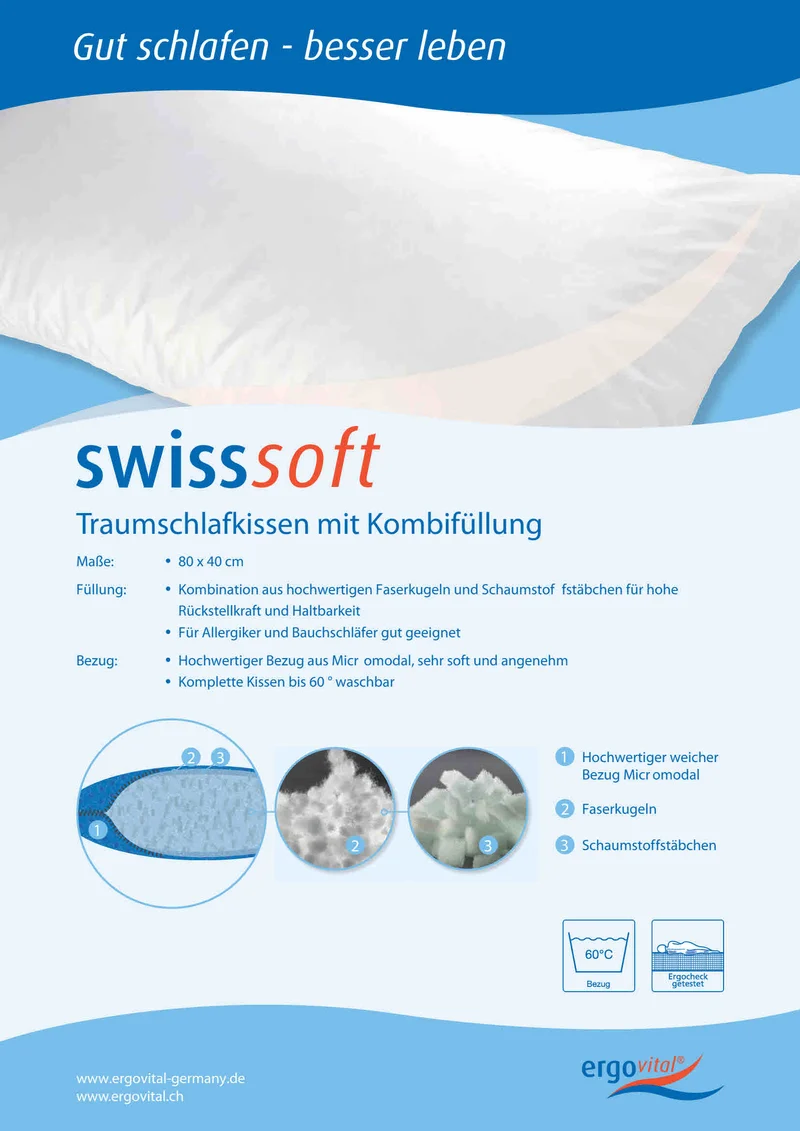 Nackenkissen ergovital swisssoft