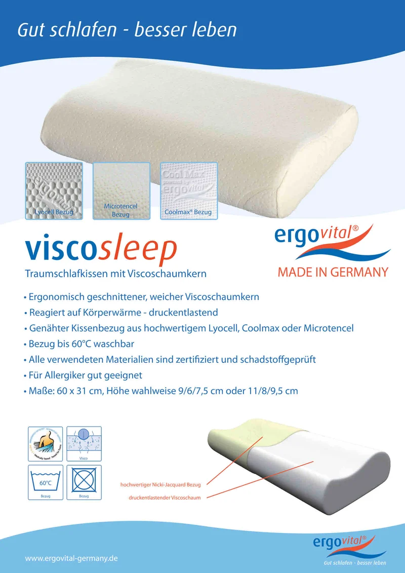 Nackenkissen ergovital viscosleep