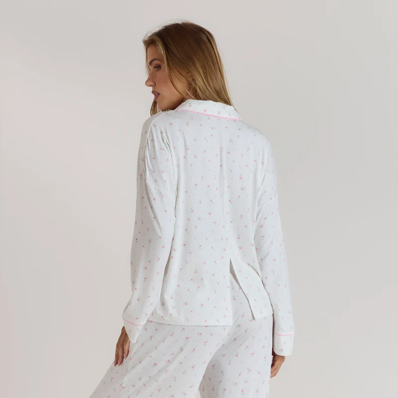 Modal Pyjamahemd - Florales Muster