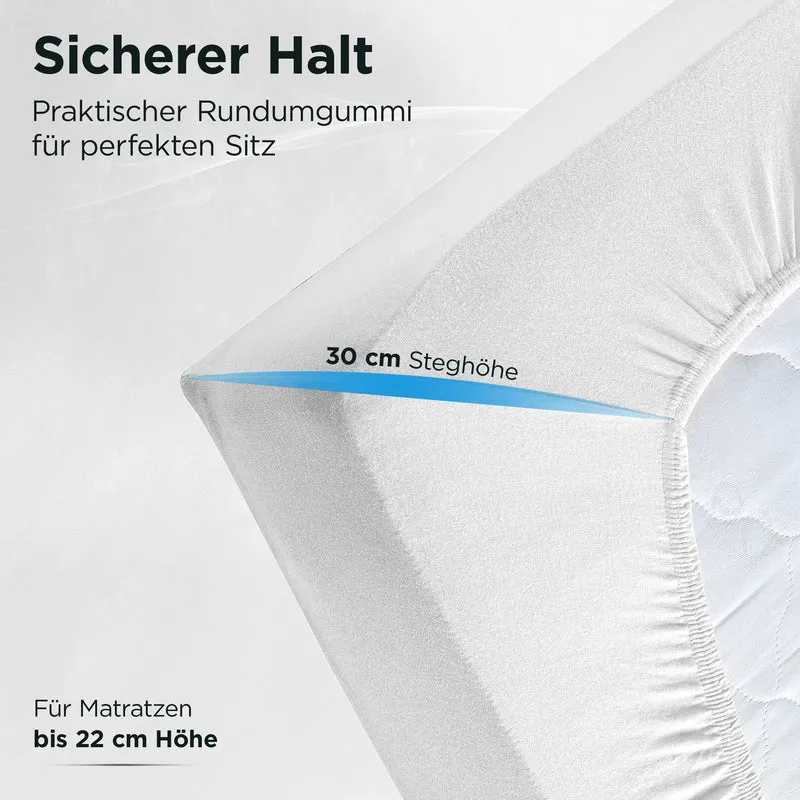 Jersey Spannbettlaken aus 100 % Baumwolle Weiß