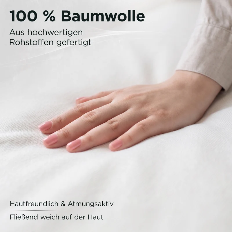Jersey Spannbettlaken aus 100 % Baumwolle Weiß