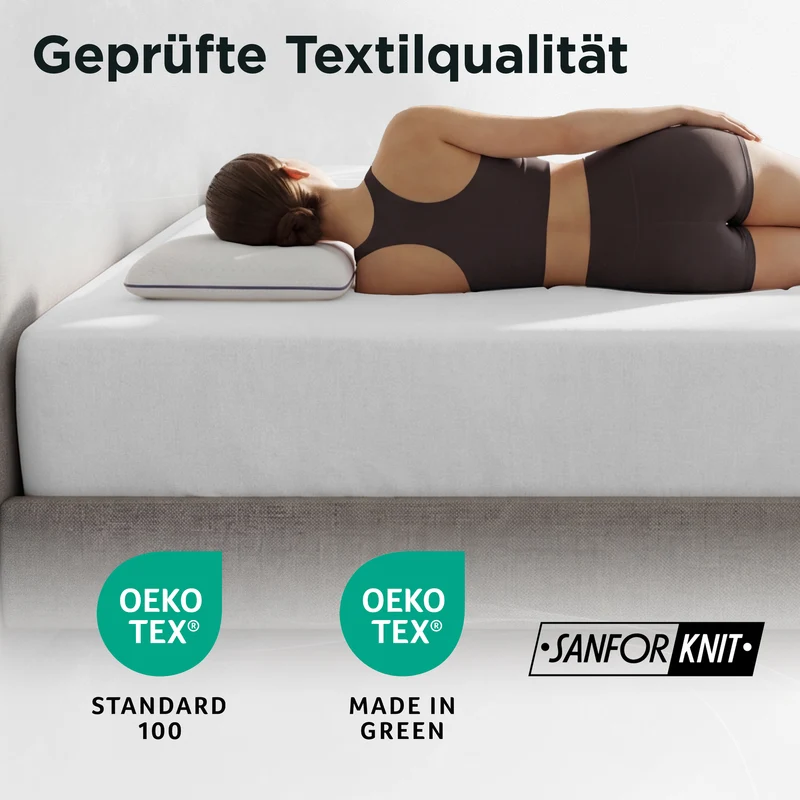 Jersey Spannbettlaken aus 100 % Baumwolle Weiß