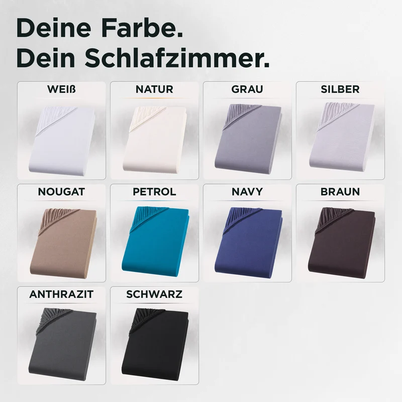 Jersey Spannbettlaken aus 100 % Baumwolle Weiß