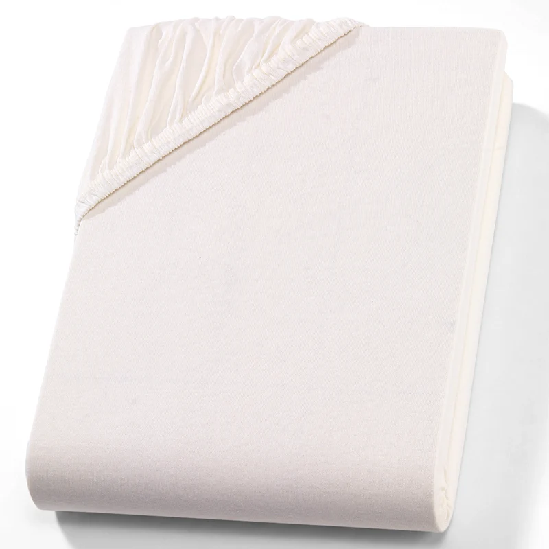 Jersey Spannbettlaken aus 100 % Baumwolle Natur