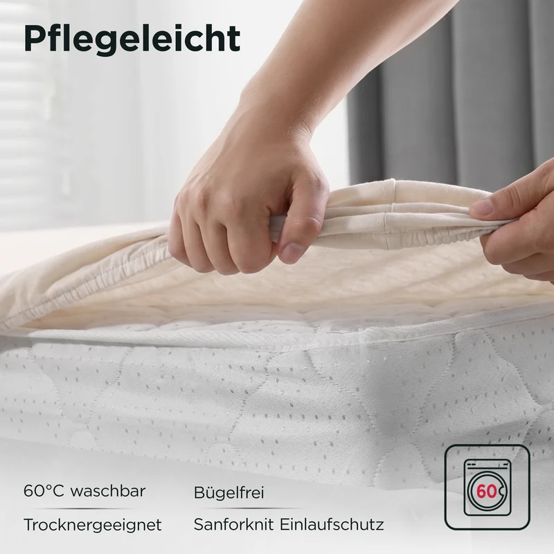 Jersey Spannbettlaken aus 100 % Baumwolle Natur