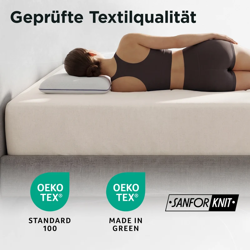 Jersey Spannbettlaken aus 100 % Baumwolle Natur