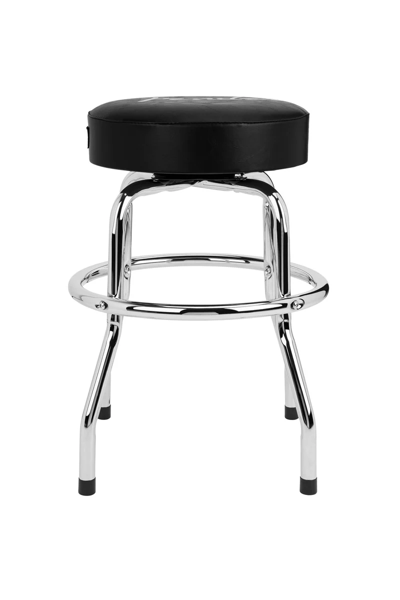 Spaghetti Logo Pick Pouch Barstool Black-chrome 24"