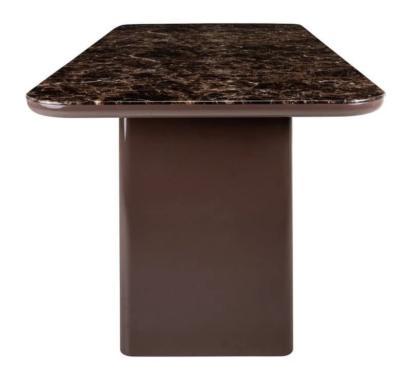 Esstisch Almundi 230 cm in Chocolat Brown mit Marmor-Optik