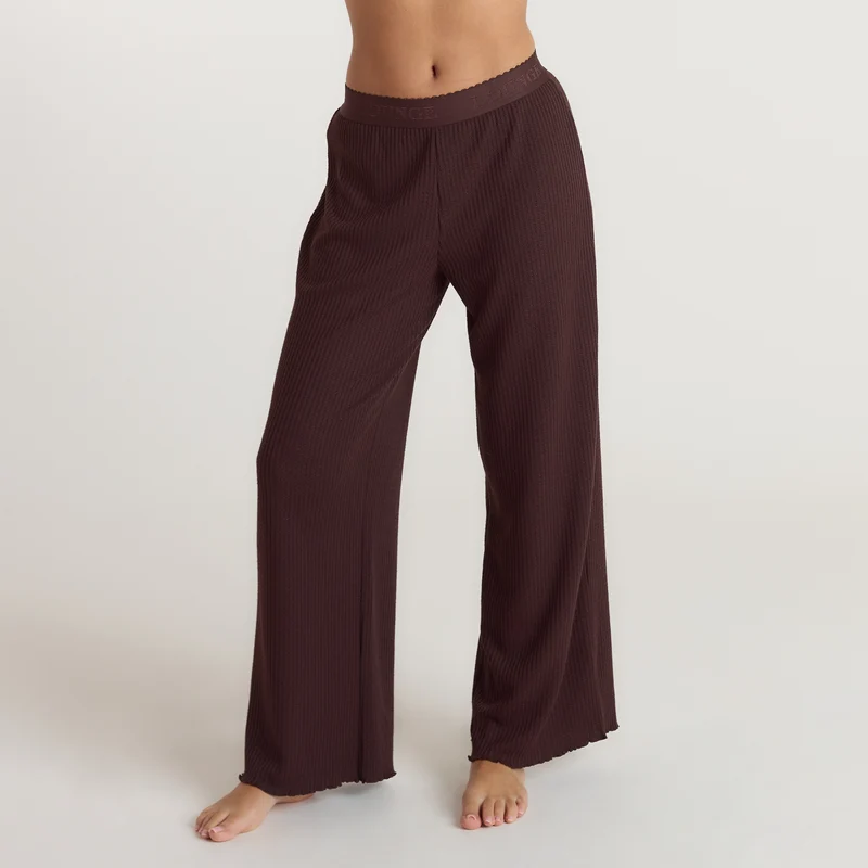 Soft Waffle Pyjama-Hose - Dunkle Schokolade