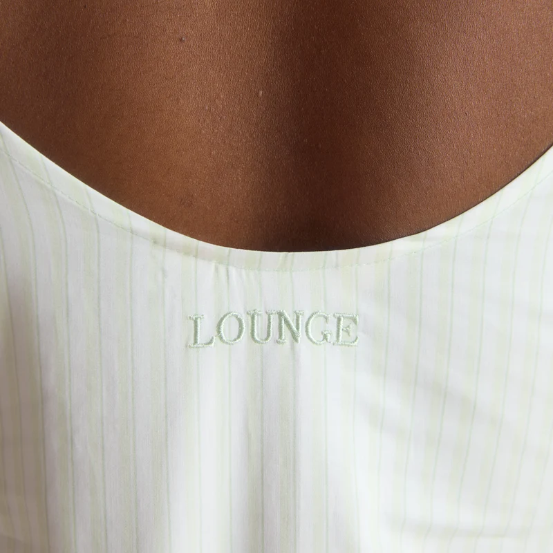Bloom & Stripe Cami-Oberteil - Salbei