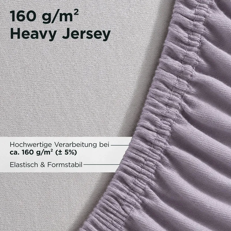 Jersey Spannbettlaken aus 100 % Baumwolle Grau