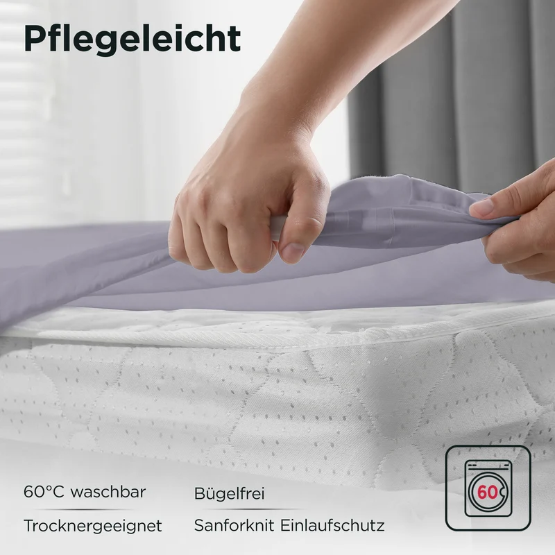 Jersey Spannbettlaken aus 100 % Baumwolle Grau