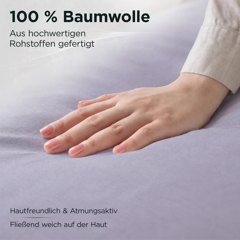 Jersey Spannbettlaken aus 100 % Baumwolle Grau