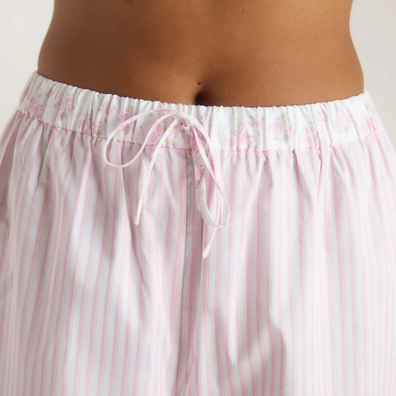 Bloom & Stripe Pyjamahose - Rosa