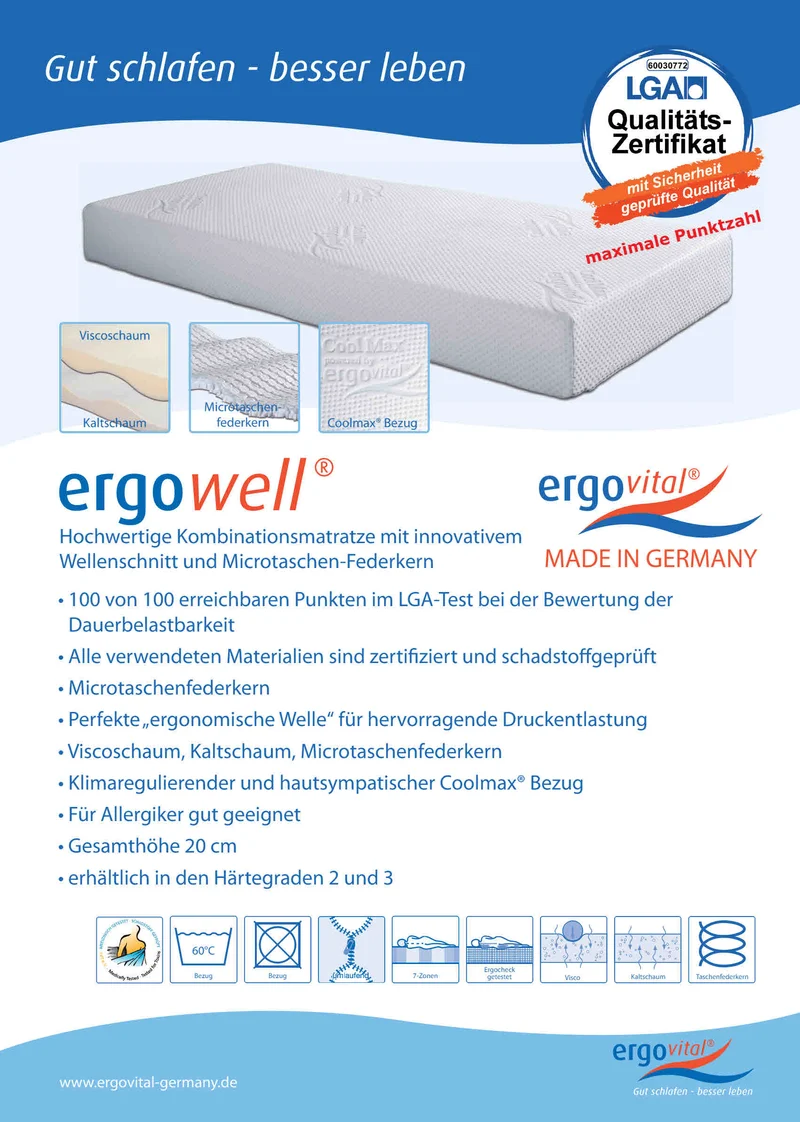 Federkern Matratze ergovital® ergowell®