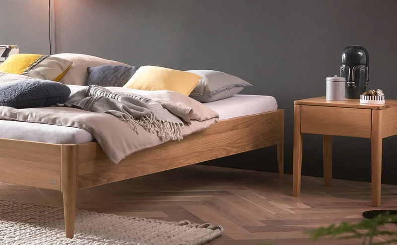 Hasena Pieve Massivholzbett Eiche bright geölt, Lounge-Kollektion