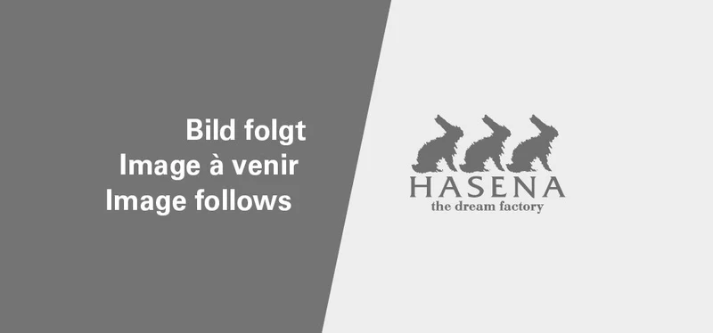 Hasena Lugano Massivholzbett Nussbaum mit gepolstertem Kopfteil, geölt