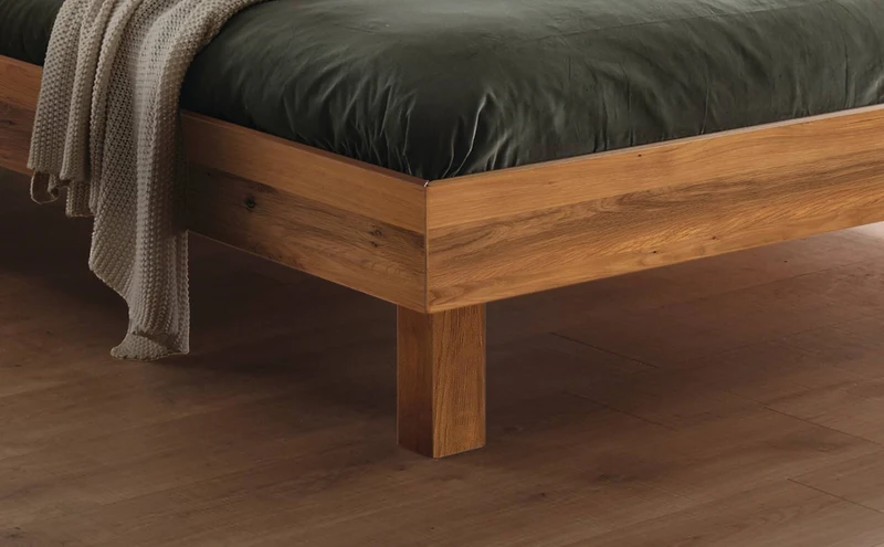 Hasena Bett Rapallo Wildeiche Massivholz, Kollektion Trento, puristisch
