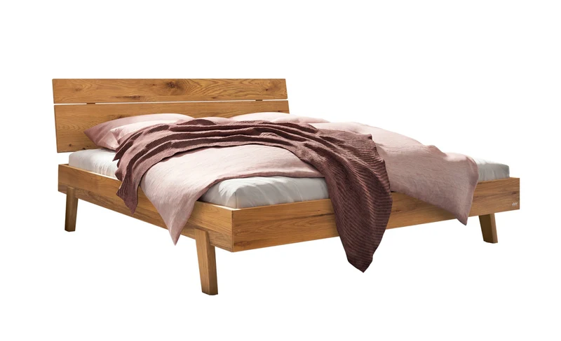 Hasena Massivholzbett Imperia Wildeiche natur, Trento-Kollektion, geölt