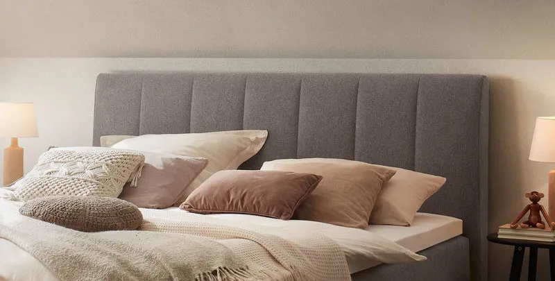 Hasena Boxspringbett Donna Pace Grey mit Metallfüßen inkl. Topper-Wahl