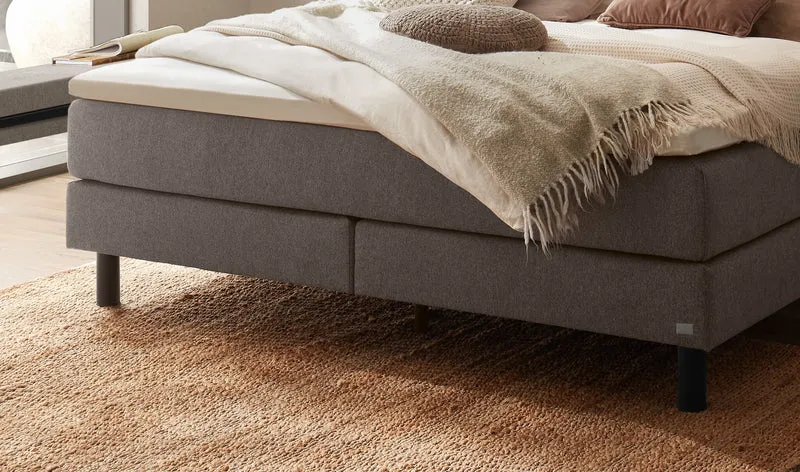 Hasena Boxspringbett Donna Pace Grey mit Metallfüßen inkl. Topper-Wahl