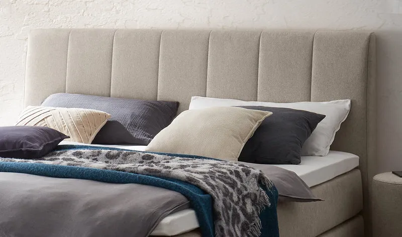 Hasena Pedrosa Boxspringbett mit Stauraum, Eiche bright, Topper wählbar