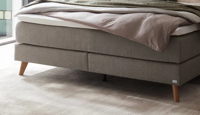 Hasena Boxspringbett Beatriz ohne Kopfteil, Eiche bright mit Pace grey