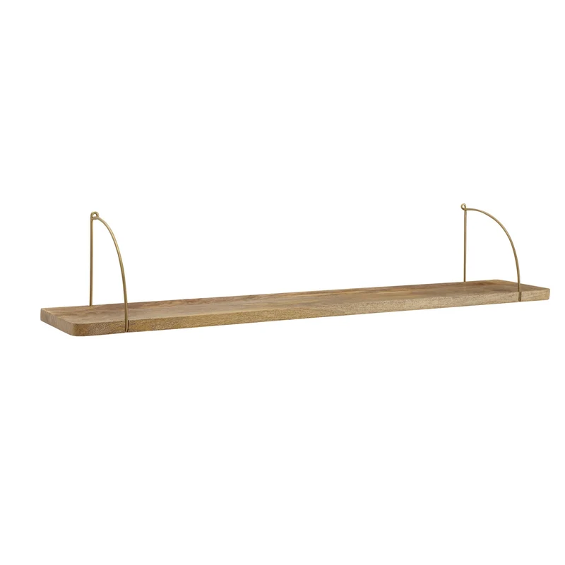 Wandregal 120x25x22cm Mango Massivholz Metall Industrial Design