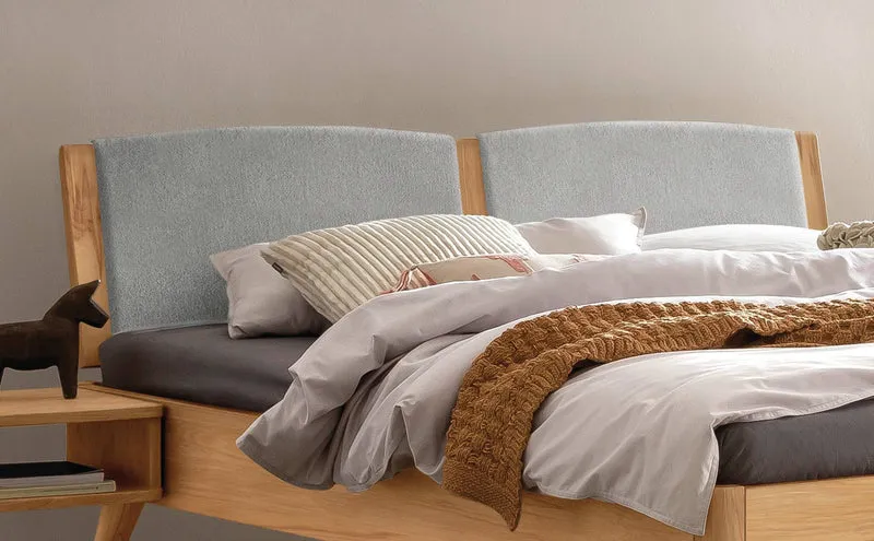 Hasena Bett Fabro Lounge Wildbuche natur mit gepolstertem Kopfteil