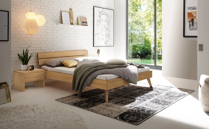 Hasena Massivholzbett Ortona Trento in Eiche bright geölt fürs Schlafzimmer