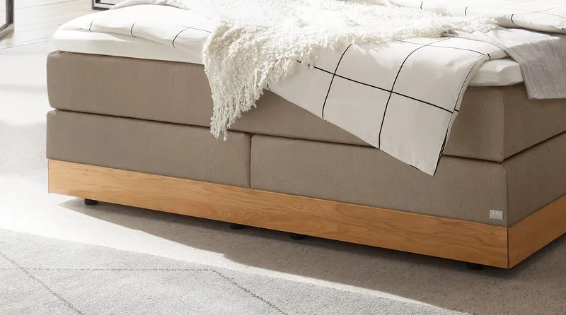 Hasena Alba Boxspringbett mit Stauraum und Topper in Eiche bright