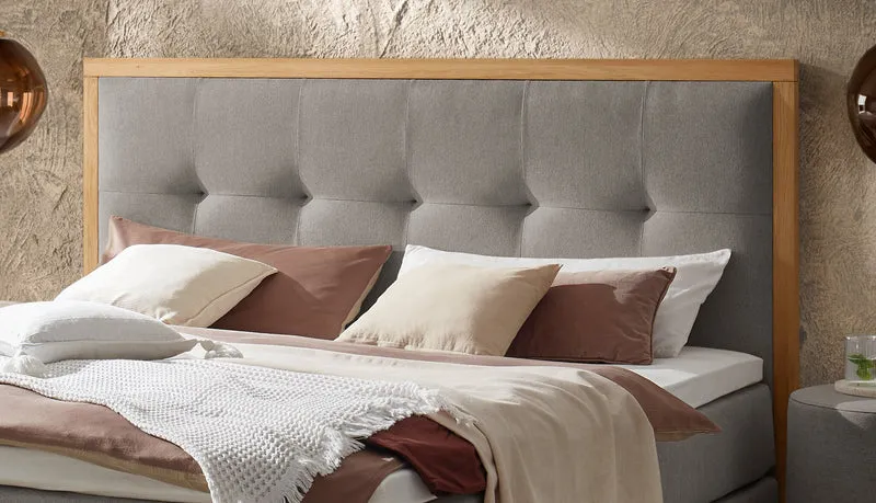 Hasena Boxspringbett Marisol in Eiche bright mit wählbarem Topper